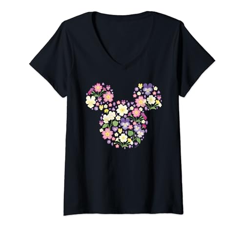 T-shirt col V Mickey Disney : cadeau d'anniversaire février personnalisé