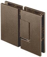 CRL Geneva 180 Series Oil Rub Bronze 180186; Glass-To-Glass Standard Hinge