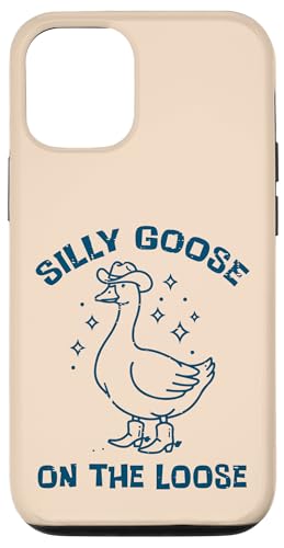 Cowboy Goose Silly On The Loose �������듮�� �����Y ���f�B�[�X �L�b�Y �X�}�z�P�[�X iPhone 12/12 Pro �p