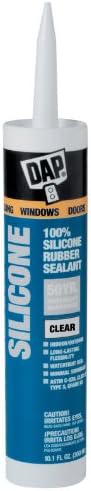 DAP Sellador de ventanas puertas y revestimientos de goma 100 silicona transparente 98 onzas líquidas paquete de 12