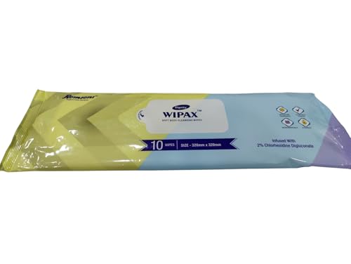 Image of wet wipes for adults pack of 20 (200) pieces 320mmx320mm) Romsons