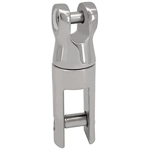 JT-HLM Heavy Duty Anchor Chain Swivel Connector 316 Stainless Steel Multi-Directional Double Anchor Swivel Connector (1/4"-5/16") Cover