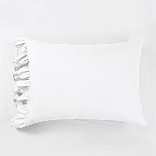 Image of Lush Decor Reyna Ruffle Sheet Set 4 Piece Set Twin, White - Twin Sheets White - Kids Bed Sheets - Twin Size Bed Sheet Set - Coquette Bedroom Decor