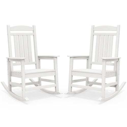SERWALL Outdoor Rocking Chairs Set of 2,...