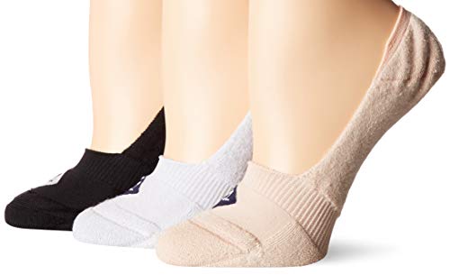 Sperry Top-Sider Women's 3 Pack Microfiber Cushion No Show Liner Socks, black assorted, Shoe Size: 5-10