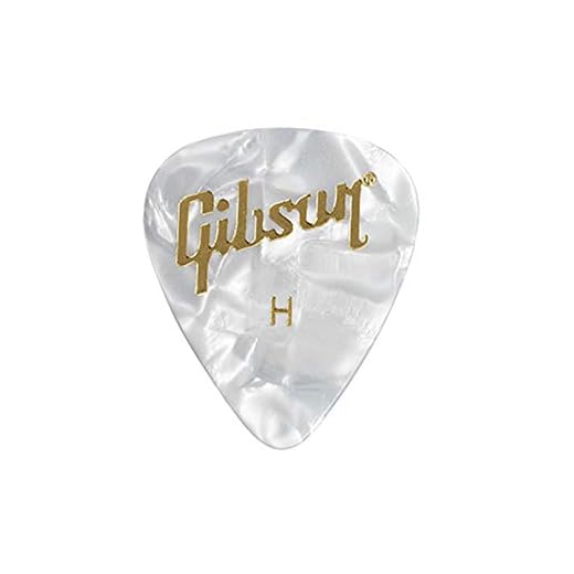 Gibson vita pärlplektrum, tung