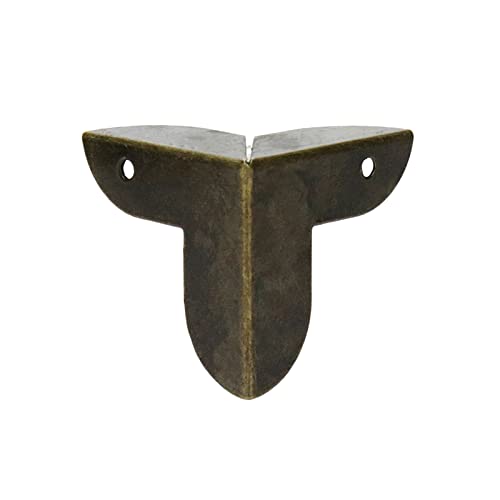 Image of Box Corner Protectors Metal Mcredy Decor Edge Guard for Box Table Cabinet with Screws 0.87 inch Length Corner Protector Bronze Pack of 60