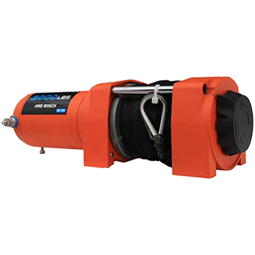 Winch eléctrico duradero 3000lb con cuerda sintética miniatura 4