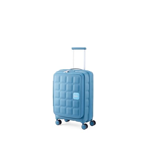Image of American Tourister Bitbloc | Cabin Trolley Bag (55.5 cm) | 34 Ltrs | 360 8 Wheel Spinner | Hard Case | Recessed TSA Lock | 3 Years Global Warranty | Teal