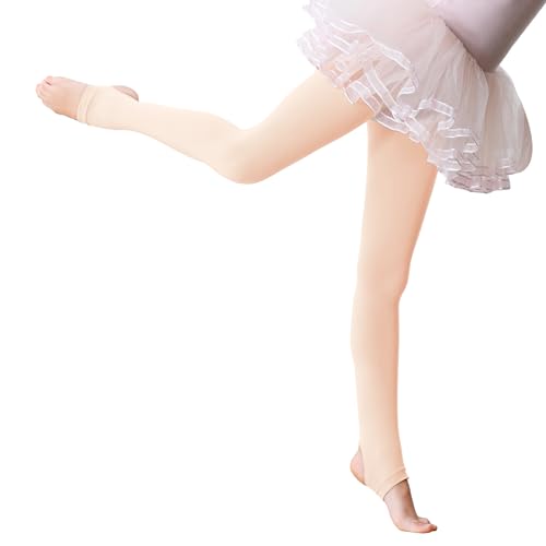 Zando Girls Stirrup Tights for Ballet, Gymnastics & School Dance, 3-15 Years