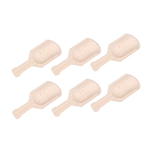 PRETYZOOM Handmade Wooden Tea Scoop Salt Spoon 20 Pieces Set Teaware for Kitchen