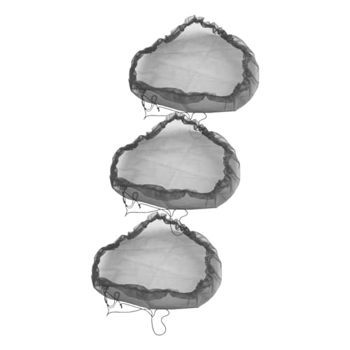 UKCOCO 3Pièces Housse de Protection Maille pour Pluie Couvercle Noir pour Seau de Collecte Eau avec Cordon de Serrage Protection et Débris