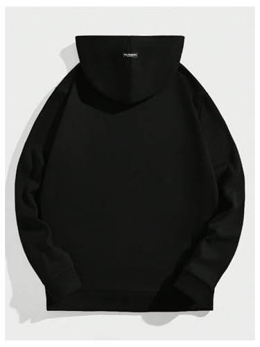 Verdusa Men's Letter Print Long Sleeve Hooded Sweatshirt Hoodie Pullover Tops2