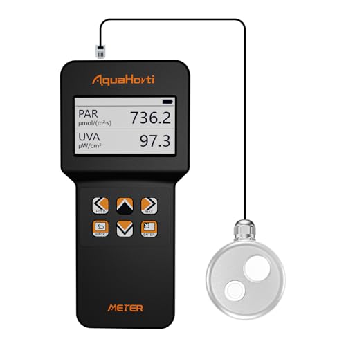 Quantum PAR Meter,320-750nm. Red | Blue Light Seperate PPFD,Test UVA Radiation Intensity,3ft...
