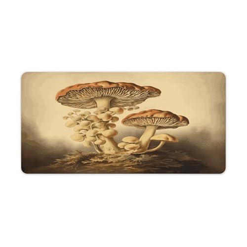 Alfombrilla para escritorio Vintage Mushrooms 60x30 cm goma