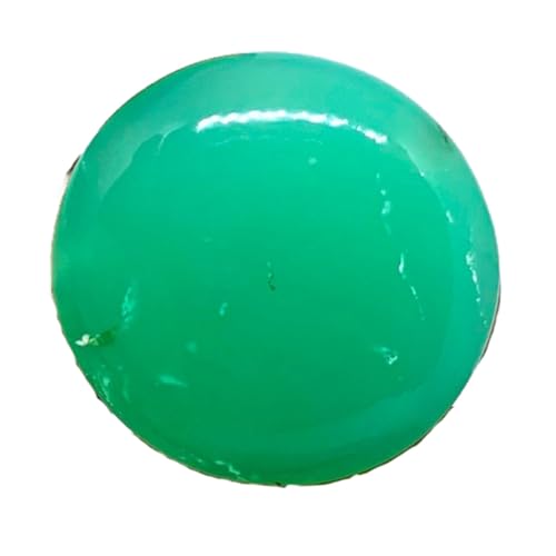 Chrysoprase naturelle de forme ronde 27mm, gemme de qualité cabochon