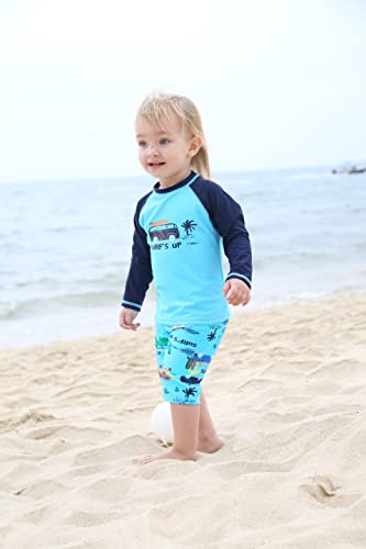 Huaaniue Baby Toddler Boy Swimsuit Rashguard Set Swimwear Upf 50+ Car 1-2 T #TOP5
