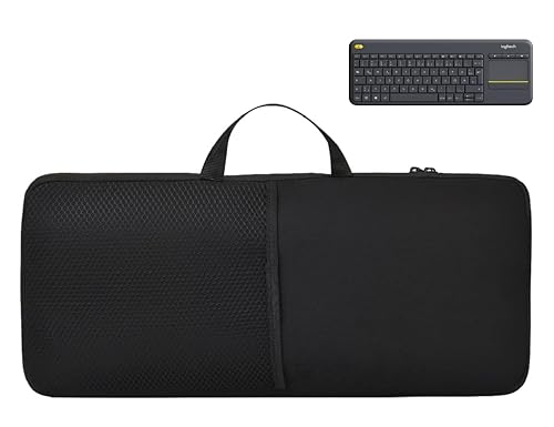 Kuymquat Logicool ���W�N�[�� K400 Plus ���C�����X�^�b�`TV�L�[�{�[�h �p ���[�P�[�X ���[�o�b�O �����^�ѕ֗� �h�o���[�|�[�` �l�I�v�������n �h�o �h�� (�u���b�N �P�[�X�̂݁j