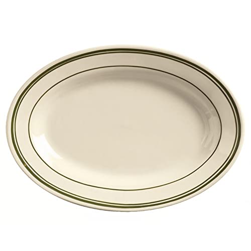 World Tableware VIC13 Green Band Dinnerware Plate, 11"Diam. I Dozen Home & Kitchen