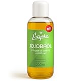 LEUPIN Jojobaöl - 200 ml - kaltgepresstes, veganes Jojoba-Öl in Apothekenqualität - rein pflanzliche Pflege für Gesicht und Körper