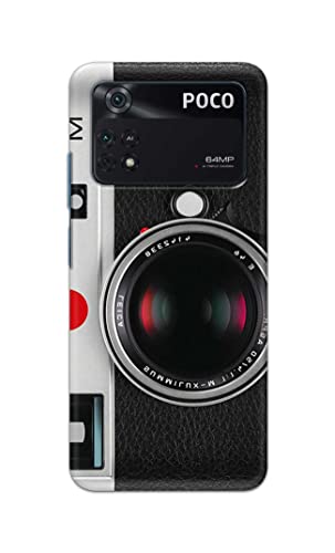 Image of Printed Hard Back Cover Case for Mi Poco M4 Pro 4G Back Cover (Vintage Camera) -702