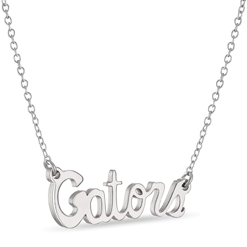 Stone Armory Gator Jewelry - Gators Script Necklace - Hypoallergenic, Adjustable 16-20in - University of Florida Gift