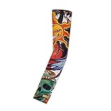 Mangas de tatuaje para brazo de flores para hombre, sin costuras, para montar al aire libre, protección solar, mangas para el brazo, protección solar, brazo protector uv, mujeres cálidas