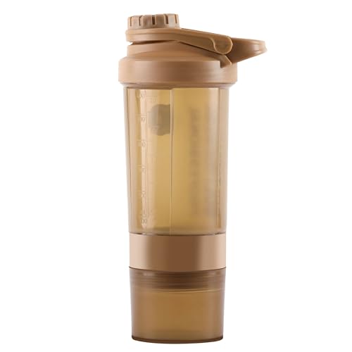 Image of Zyro Protein Funnel & Bolt Protein Shaker Bottle with Blending Mixer Ball 600 ml Shaker (Pack of 2, Multicolor, Plastic)