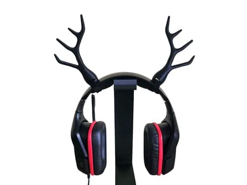 GEEKRIA 3D Printed Demon Horns For Over Ear Headphone, Handmade Devil Horns Headband, Furious