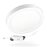  Plafón Downlight Lámpara de Techo Redondo LED 24W 6000K 1860 Lumen IP20 Superficie para Cocina Sala de estar Dormitorio Pasillo Comedor (6000K, 24W)
