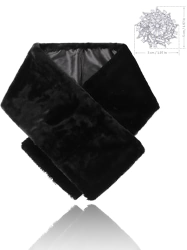 Women's Faux Fur Shawls and Wraps Bridal Wedding Fur Stole Shrug for Bride and Bridesmaid2