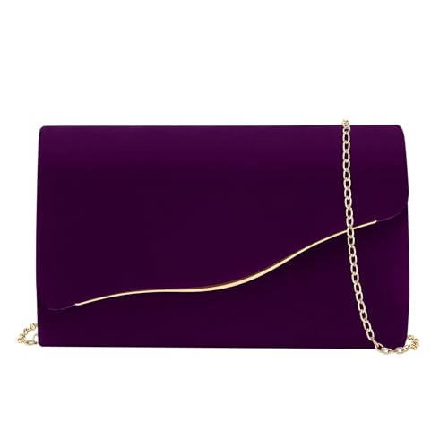 Image of Clutch Purses for Women Evening Bag Faux Suede Formal Party Wedding Cocktail Prom