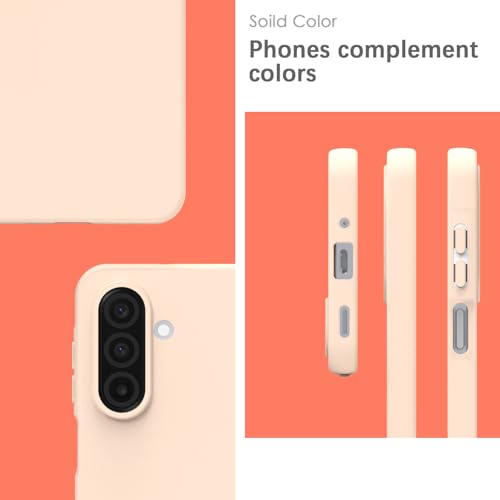 Image of YATWIN Silicone Case for Samsung Galaxy A17 4g /5g, Soft-Touch, Shockproof, DustProof, Antiskid Phone Cover for Samsung Galaxy A17 4g /5g - Light Pink