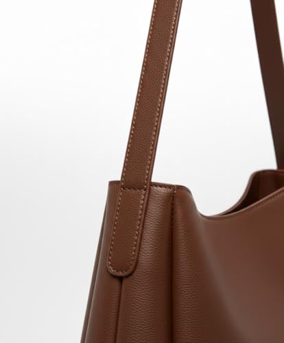 Image of PAVILONN Women Shoulder Purse Office Tote Work Handbag Structured Carry Bag with Large Capacity Travel Satchel Elegant Professional Ladies Fashion Accessory for College Shopping Everyday Use | Premium Leather Bags, Large Capacity Totes, Adjustable Strap Bag, Spacious Office Bags, Lightweight Lady Bag, Elegant Travel Bags