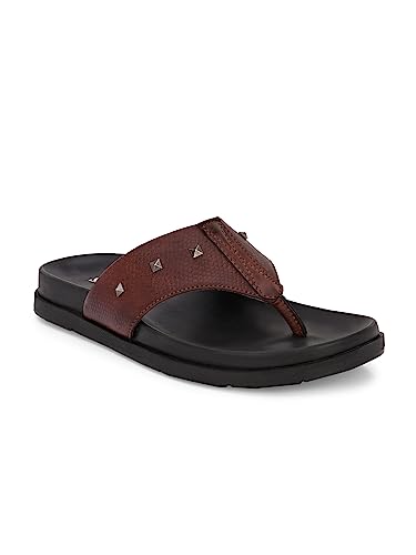 Image of San Frissco Men's Sandal with Cushioned Footbed /Ultra Soft Lightweight Durable Chappal with Bounce Back Upper Material /Festive Ethnic Wedding Slip on Slippers for Men