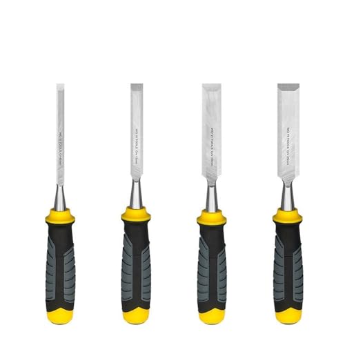 Wood Chisel Set 3 Pieces Woodworking Chisels 6 to 38mm Firmer Chisel Set Woodworking Hand Tools Mortise Chisel Set(5pcs set-6/10/16/25/38mm) (4pcs Set)