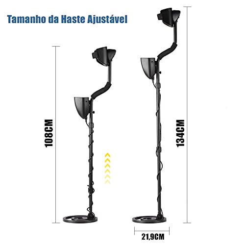 Detector de Metais Automático Alta Sensibilidade Ouro Prata e Bronze Md3028 Tianxun
