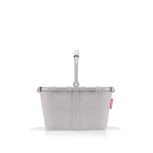 reisenthel carrybag XS cord grey Stabiler Einkaufskorb mit praktischer Innentasche Elegantes und wasserabweisendes Design