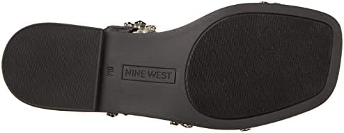 Nine West Women's Evan Sandal, Black/Clear, 7 | Image 3