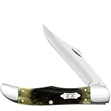 Case XX WR Pocket Knife Folding Hunter Olive Green Bone Item #39234 (6165 SS) Length Close: 5 1/4 inches