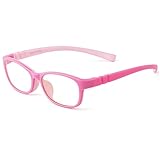 Mind Bridge Kids Computer Glasses Video Gaming Glasses - Anti Harmful Blue Light/UV400 | Anti Glare | Protection Eyewear for Children Digital Screen Time & Technology Use | Model 558 (Pink)