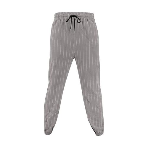 Xiaojmake Cotton Linen Jogger Pants for Men Casual Striped Summer Elastic Waist Beach Yoga Pant Drawstring Baggy Hippie Pants3