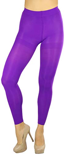 Image of ToBeInStyle Women's Opaque Ankle Long Nylon Footless Fun Tights Pantyhose
