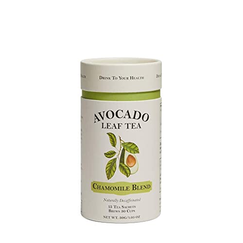 Avocado Leaf Tea â€“ Chamomile Tea â€“ Decaffeinated Herbal Tea â€“Promotes Calmness & Well Being, Cold Brew or Hot Tea - 100% All Natural, Healthy Tea, Immune Boosting, Antioxidant - 15 Tea Bags, 30 Servings, .49 cents a cup