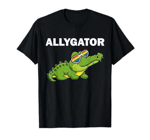 Allygator Straight Ally Alligator LGBTQ+ Homosexueller Unterstützer T-Shirt