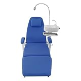 LpqOxnm Dental Chair, 220V 360° Light Arm Rotating Dentist Kit Folding Dental Treatment Chair Portable Adjustable Mobile Bed Freestanding Patient Armchair with Spittoon for Clinics Beauty Salons
