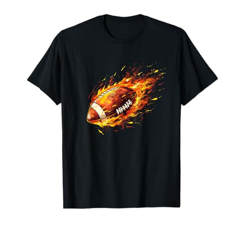 American Football in Feuer und Flammen für Sportliebhaber T-Shirt American Football in Feuer und Flammen für Sportliebhaber T-Shirt