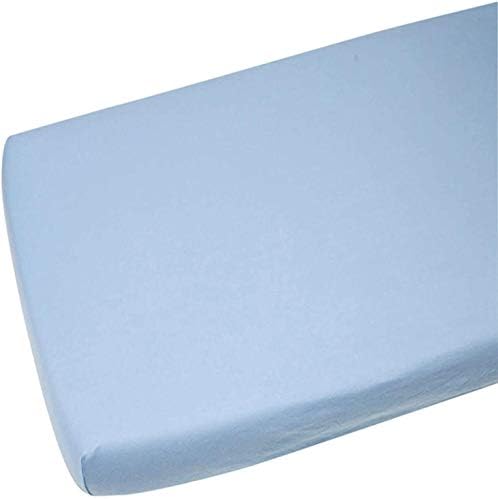 Family Bedding Next to Me Crib Fitted Sheet For Chicco | Next2me Fitted Sheet 51x85cm| Jersey Soft Bedsheet Hypoallergenic Elasticated Breathable Fitted Cot Sheet (Single Pack, Blue)