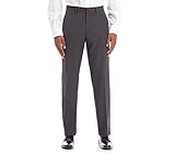 Kenneth Cole Reaction Men's Plaid Modern Fit Plain Front Dress Pant