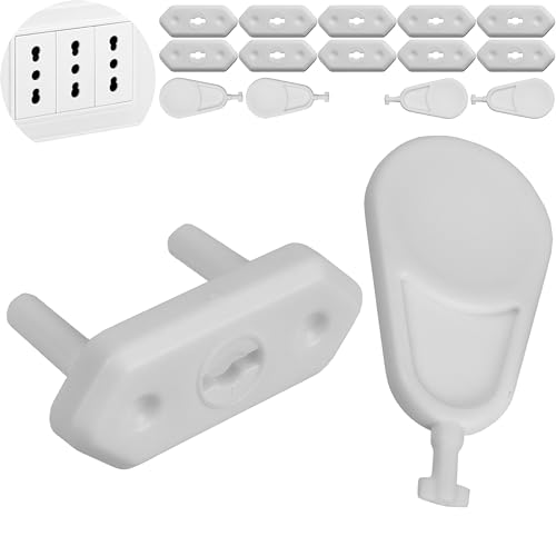 Copripresa Bambini Universale 10 pz Bianco con Chiave